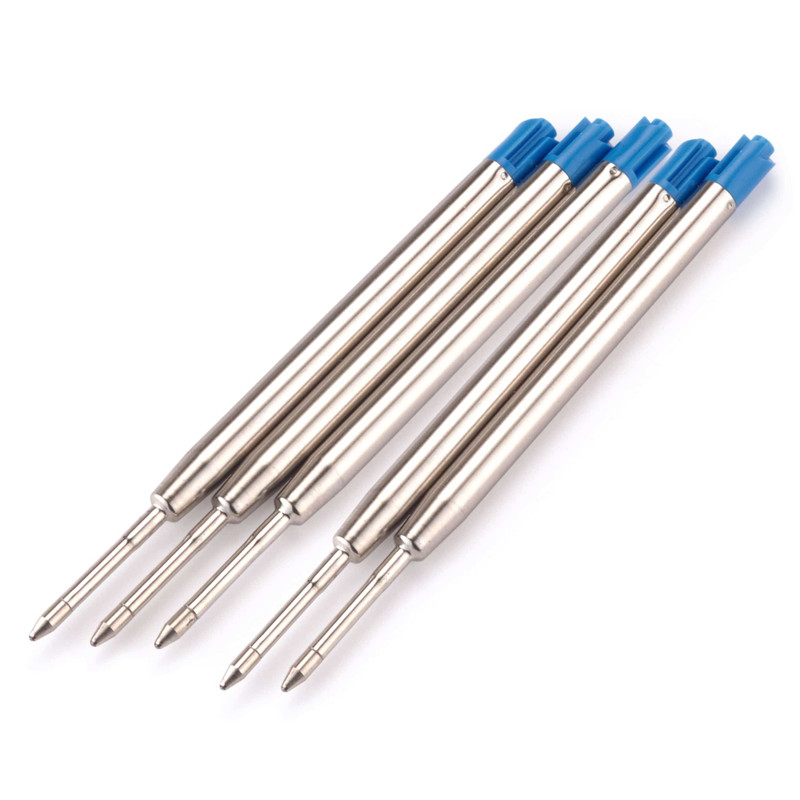 Parker Style Ball Point Pen Ink Refill - 5 Piece - Color:Blue